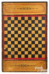 PAINTED CHECKERS GAMEBOARD, LA