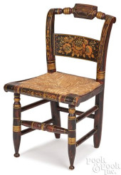PAINTED CHILD&#039;S RUSH SEAT