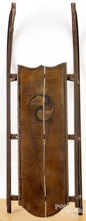 PAINTED CHILD&#039;S SLED, LAT