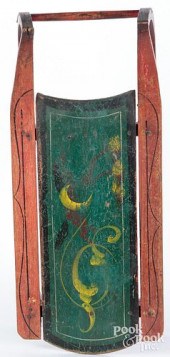 PAINTED CHILD'S SLED, 19TH C.P
