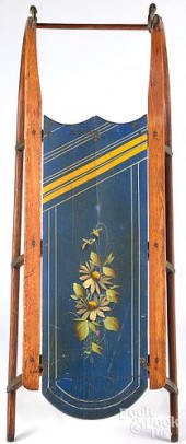 PAINTED CHILD'S SLED, 19TH C.P