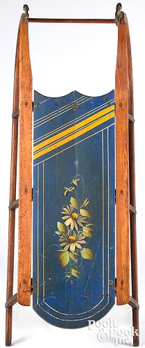 PAINTED CHILD'S SLED, 19TH