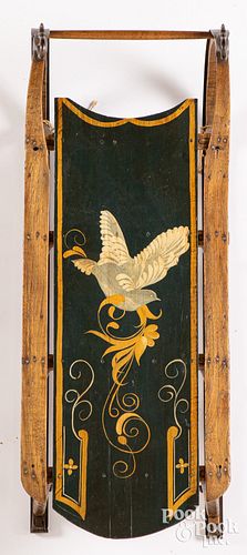 PAINTED CHILD'S SLED, CA.