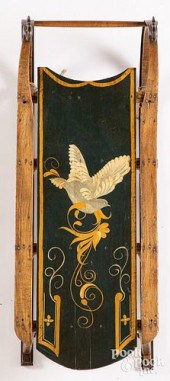 PAINTED CHILD'S SLED, CA. 1900