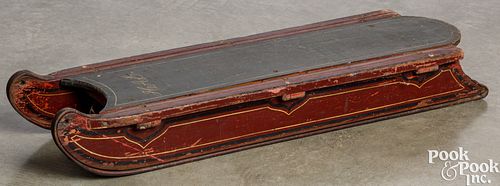 PAINTED CHILD'S SLED, LATE 19TH