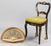 PAINTED CLASSICAL CHAIR & FREN