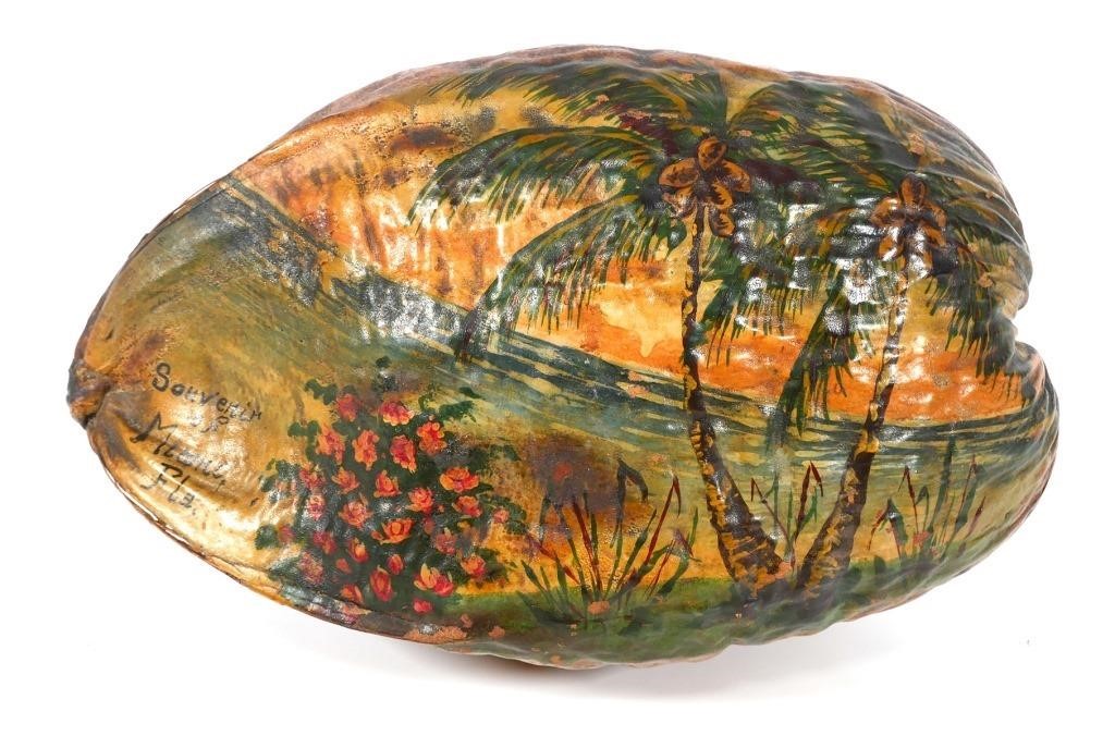 PAINTED COCONUT VINTAGE MIAMI