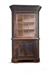 PAINTED CORNER CUPBOARD.  Penn