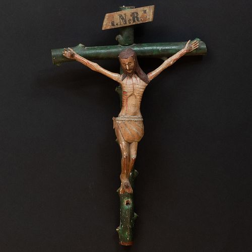 PAINTED CRISTO CRUCIFICADO,