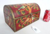 Painted dometop box. Provenanc