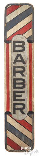PAINTED DOUBLE SIDED BARBER TRADE