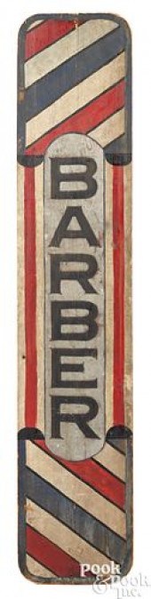 PAINTED DOUBLE SIDED BARBER TR