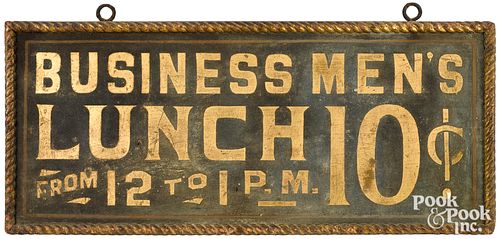 PAINTED DOUBLE SIDED TRADE SIGN,