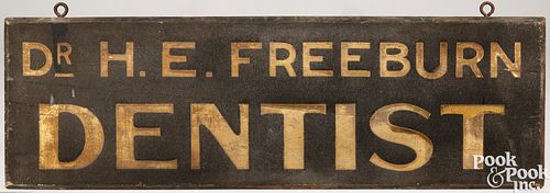 PAINTED DOUBLE-SIDED TRADE SIGN,