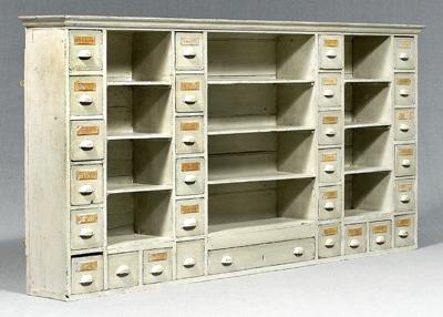 Painted dovetailed apothecary