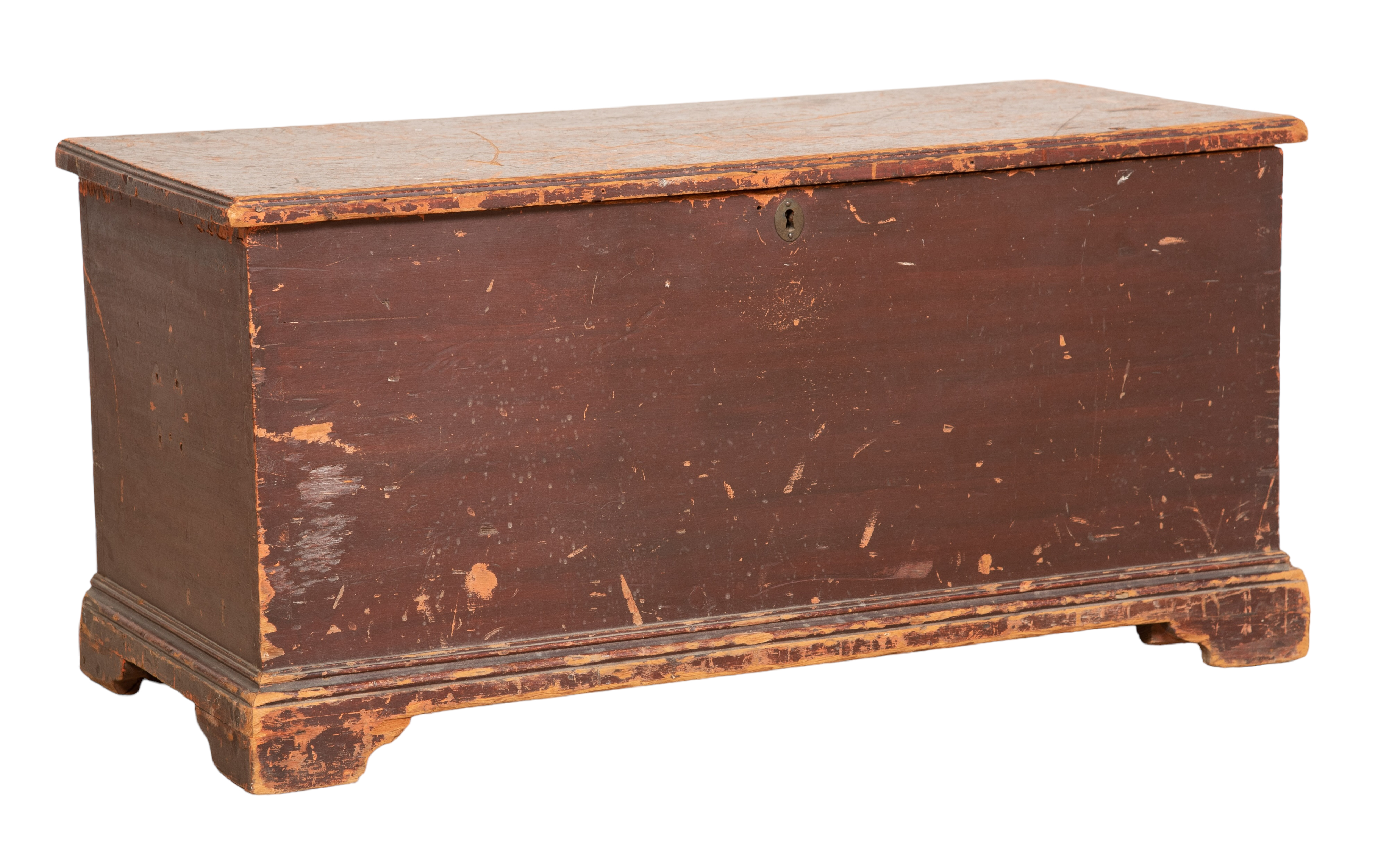 Painted dovetailed blanket chest,