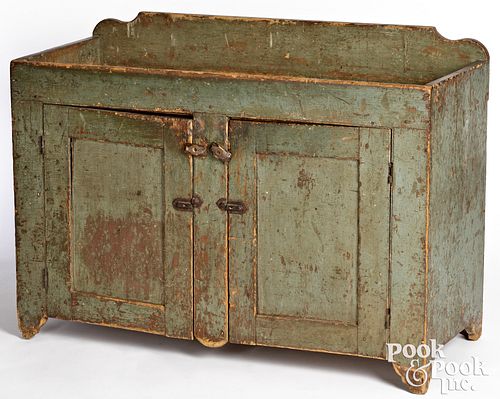 PAINTED DRYSINK, 19TH C.Painted