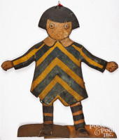 PAINTED EMBOSSED TIN CHILD ADV