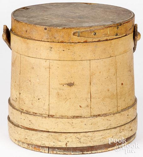 PAINTED FIRKIN, 19TH C.Painted