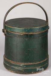 PAINTED FIRKIN, 19TH C.Painted