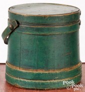 PAINTED FIRKIN, 19TH C.Painted