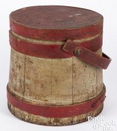 PAINTED FIRKIN, 19TH C.Painted