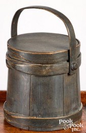 PAINTED FIRKIN, 19TH C.Painted