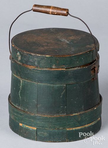 PAINTED FIRKIN, 19TH C.Painted