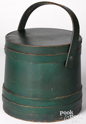 PAINTED FIRKIN, 19TH C.Painted