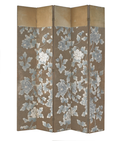 Painted five-part folding screen 82