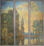 PAINTED FOLDING SCREEN, BERTHA