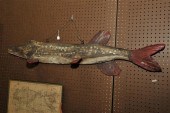 PAINTED FOLK ART FISH. Probabl