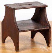 PAINTED FOOTSTOOL, 19TH C.Pain