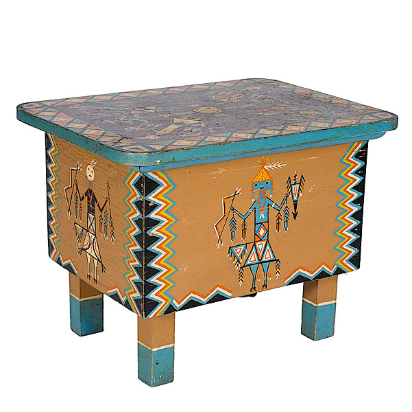 Painted Footstool from the Shiprock