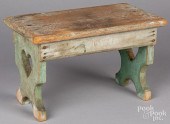 PAINTED FOOTSTOOL, LATE 19TH C