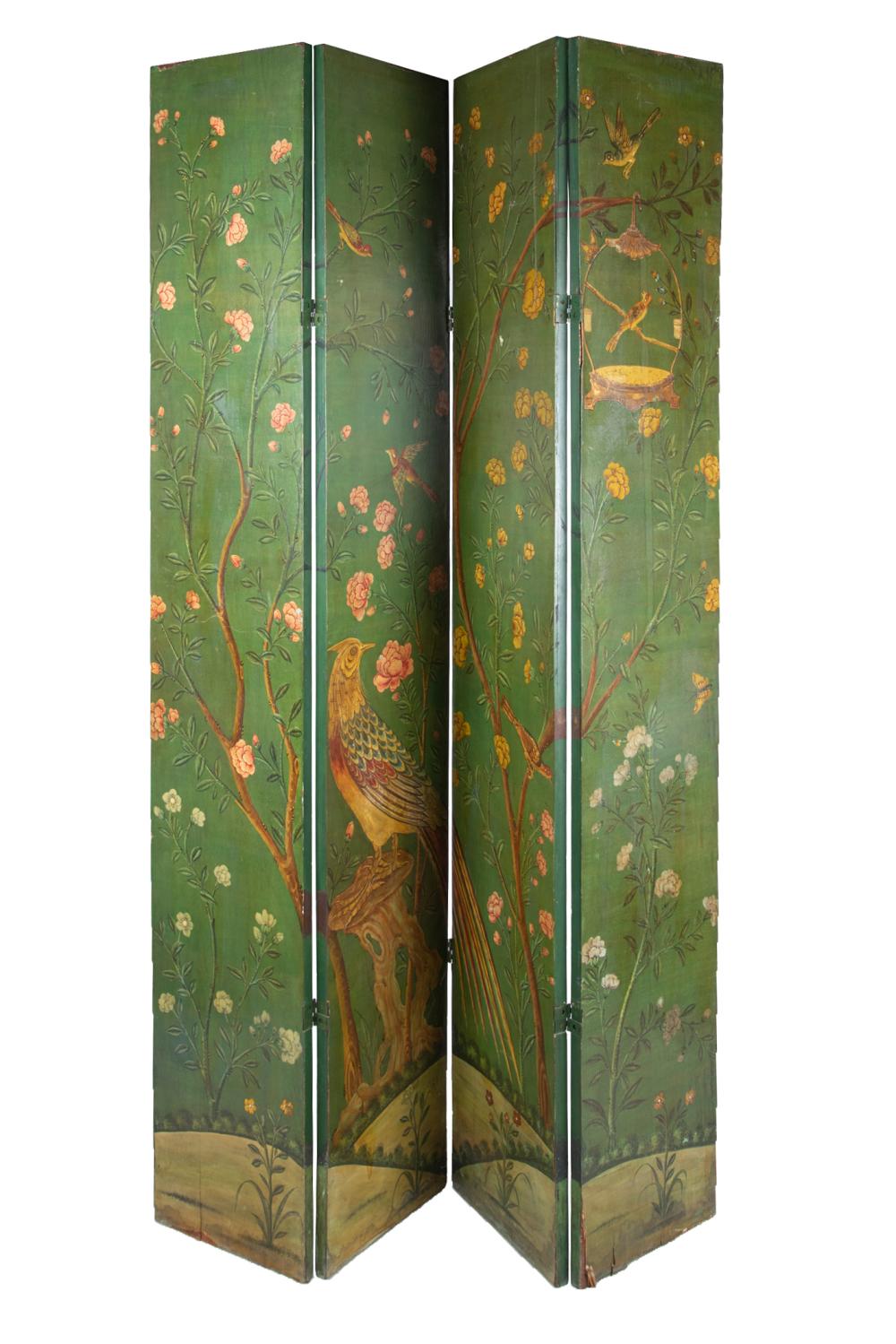 PAINTED FOUR PANEL ROOM DIVIDERwood