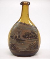PAINTED FREE-BLOWN FLASKA late