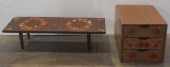 PAINTED FRUITWOOD FLAT FILE AN