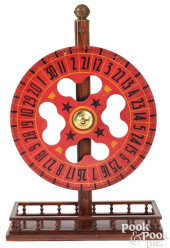 PAINTED GAMING WHEEL, CA. 1900