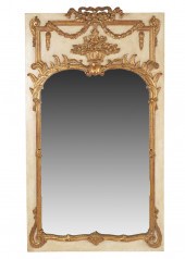 PAINTED & GILT WALL MIRROR20th