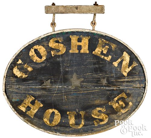 PAINTED GOSHEN HOUSE DOUBLE SIDED