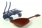 PAINTED GRAIN SHOVEL AND CHILD