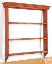 PAINTED HANGING SHELF, 19TH C.