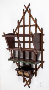 PAINTED HANGING SHELF, CA. 190