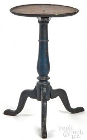 PAINTED HARD PINE CANDLESTAND,