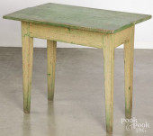 PAINTED HARD PINE WORK TABLE,