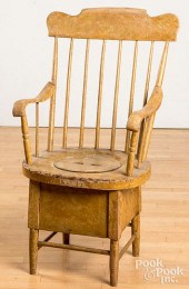 PAINTED HIGHBACK POTTY CHAIR,