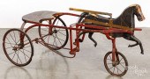 PAINTED HORSE PEDAL TOY LATE,