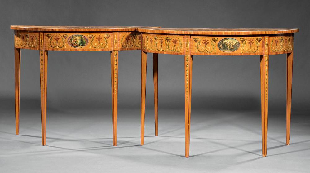 PAINTED, INLAID SATINWOOD