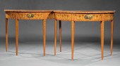 PAINTED, INLAID SATINWOOD DEMI
